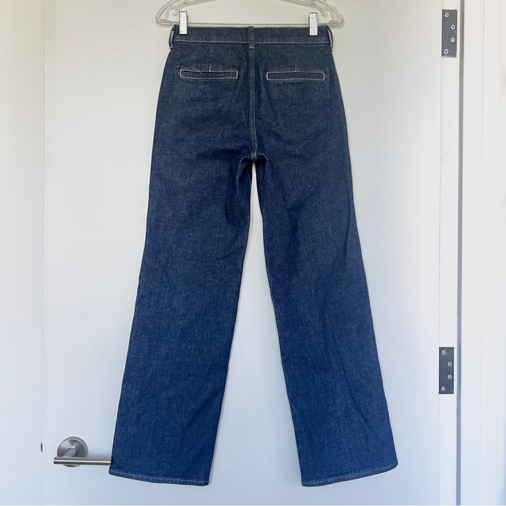 J Crew full length dark raw navy straight leg trouser jean - Picture 7 of 7